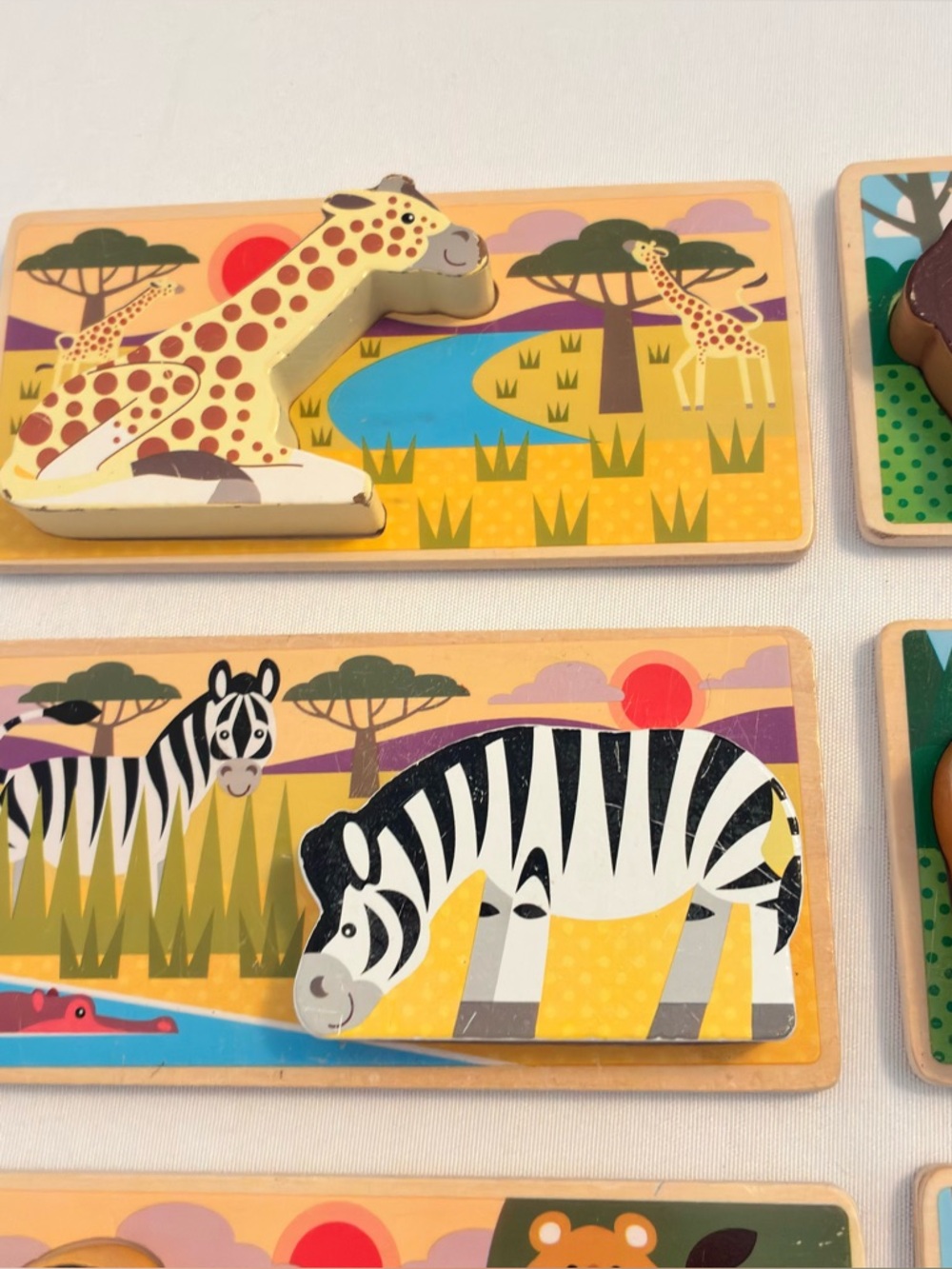 Melissa & Doug Animal Picture Boards Reversible Farm Ocean Jungle Forest - Picture 10 of 12